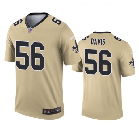 Miesten New Orleans Saints NFL Pelipaita Demario Davis 56 Kulta Inverted Legend